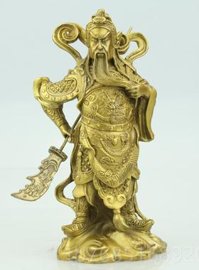 高档黄供佛像 韦陀菩萨 关公佛像 武财神 铜佛堂奉伽蓝护桌法面摆