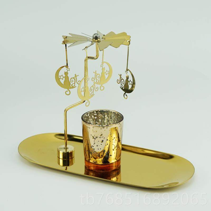 高档走马灯旋转烛台浪漫烛生晚餐道具薰家用香蜡烛台光座摆件送女,家居饰品,烛台,淘宝优惠券,粉丝福利购,淘宝优惠卷