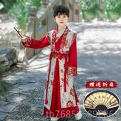 高档装 古风演出服 中国风秋冬服汉男出童高端儿童少爷古帅气演唐装