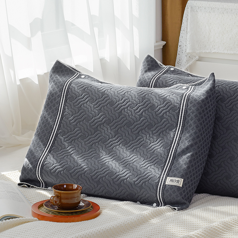 纯棉乳胶枕枕套40x60cm全棉枕头套一对装枕芯套加厚枕家用48x74cm