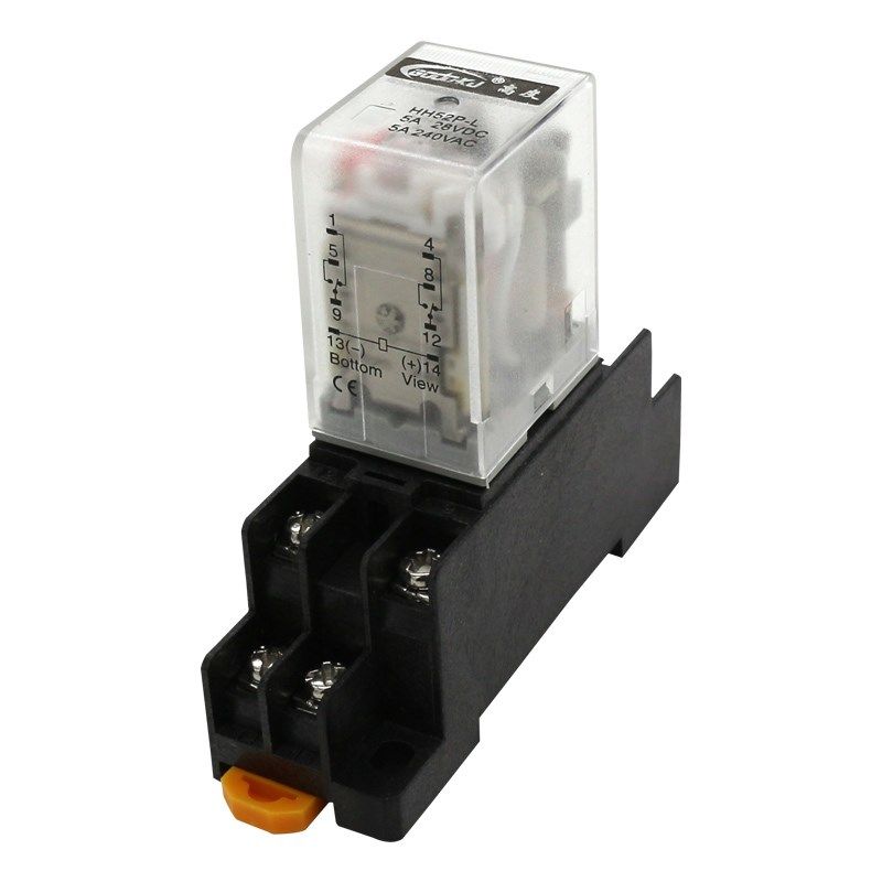 HH52P小型电磁继电器220V交流HH54P/53P/HH62P-L直流24V伏中间8脚