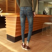 XS号26 修身 27牛仔裤 矮个子155小码 男裤 子紧身小脚裤 弹力铅笔长裤