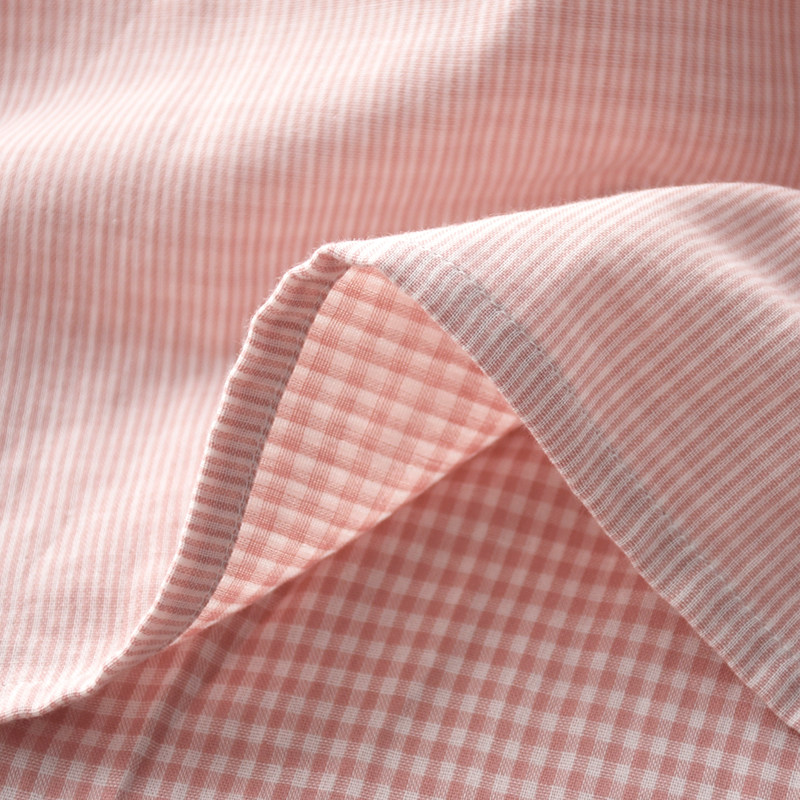 荷叶边格子睡衣女士夏季纯棉纱布薄款宽松吊带背心短裤家居服套装