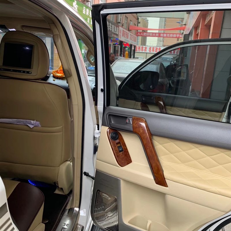 普拉多车门防踢垫不锈钢喇叭罩防踢板霸道2700内饰改装饰专用配件