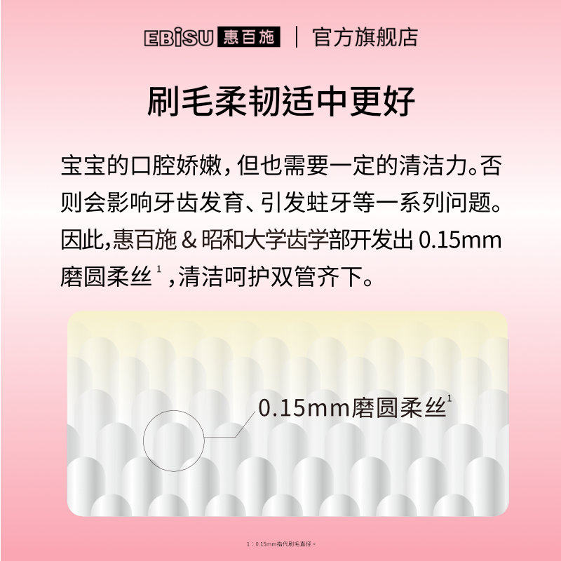 惠百施儿童软毛牙刷丨婴幼儿0到1-2-3-6-12岁以上宝宝口腔清洁器