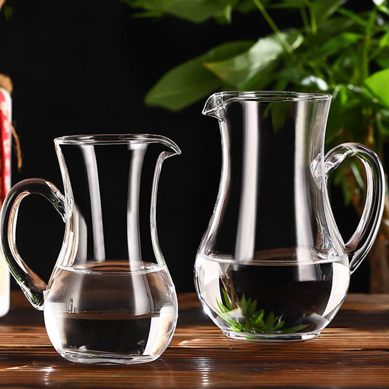 玻璃白酒分酒器家用小酒壶玻璃分酒壶刻度玻璃酒壶红酒洋酒醒酒器