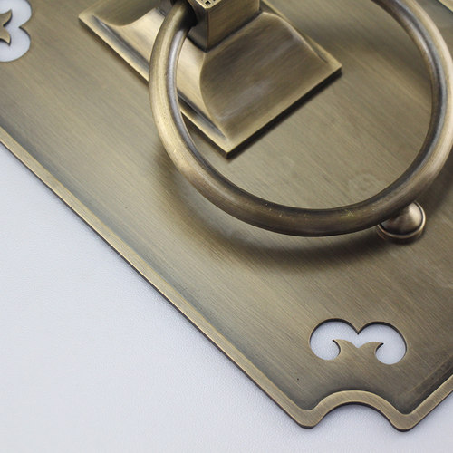 新中式方形大门把手木门古铜大拉把纯铜拉手对开明装门扶手玻璃门