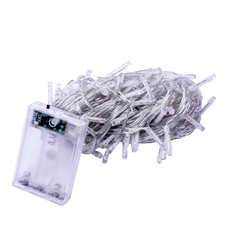 led小彩灯闪灯串灯满天星星灯户外防水电池款家用七彩圣诞装饰灯