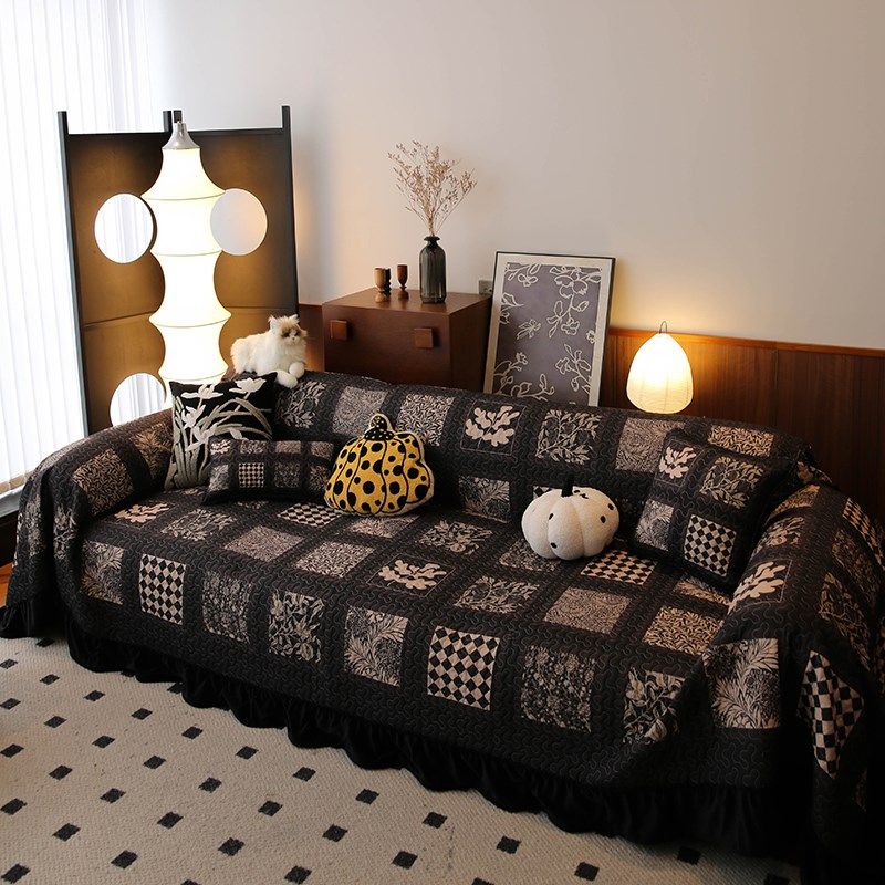 敏顺中古风沙发盖布全包万能沙发垫防滑复古沙发巾新款沙发套罩,居家布艺,沙发套,淘宝优惠券,粉丝福利购,淘宝优惠卷