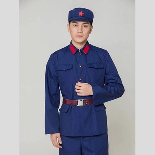 的确良65老式军套装70年代绿军衣男女知青怀旧套装干部服黄蓝涤卡