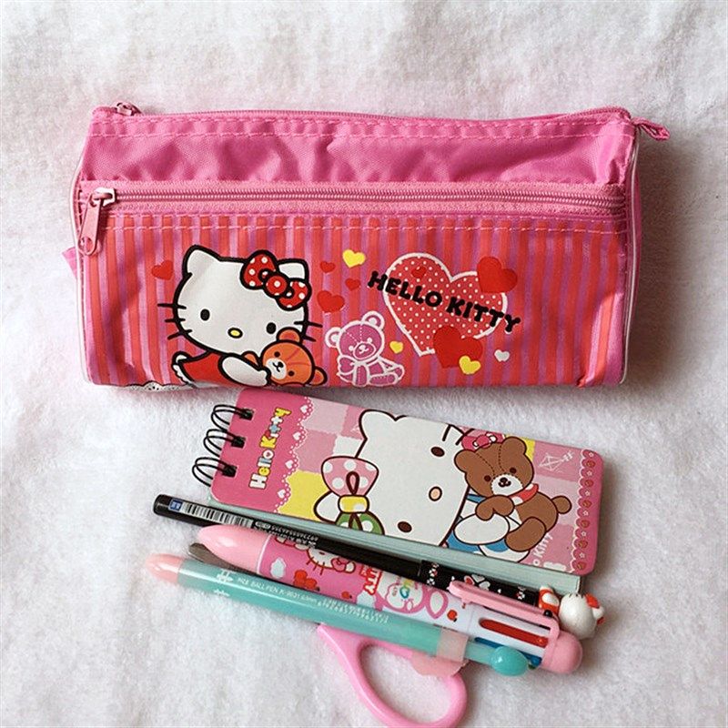 可爱猫防水笔袋 双层双拉链文具袋卡通收纳包包,文具电教/文化用品/商务用品,笔袋,淘宝优惠券,粉丝福利购,淘宝优惠卷