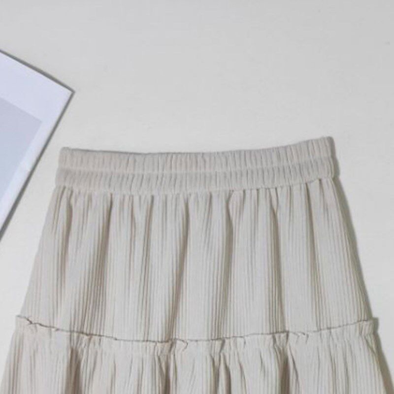 新款女童半身裙秋冬灯芯绒裙子儿童百褶裙加绒长款女宝宝洋气长裙