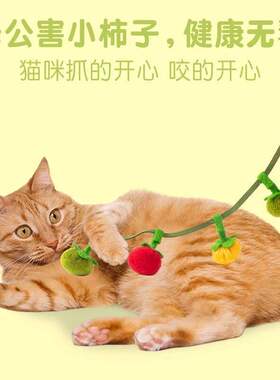 小番茄柿子串猫薄荷带铃铛猫玩具