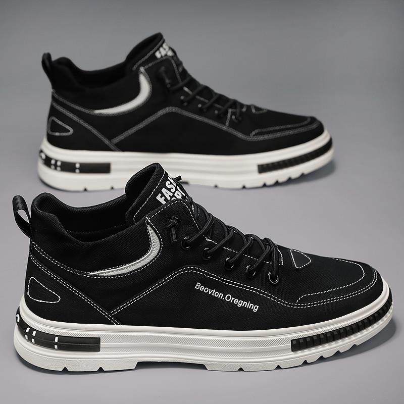 正品高货帆布高帮男鞋夏季男士运动一脚蹬老北京布鞋休闲黑色板鞋,流行男鞋,帆布鞋,淘宝优惠券,粉丝福利购,淘宝优惠卷