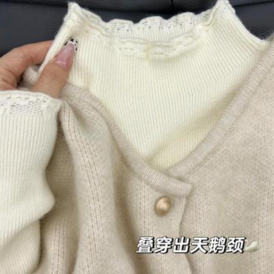 正品高货韩系风覆古半高领