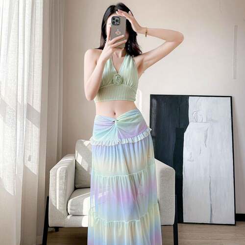 速发高货巴厘岛度泉假游女泳衣bikini三件套搭百温性感三亚网红泰