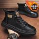 高货马丁靴男款 2025新款 冬季 正品 高帮真皮高端休闲皮鞋 黑色英伦风