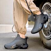 雨靴低帮短筒工作防滑胶鞋 正品 厨房 时尚 外穿新款 高货德系雨鞋 男款