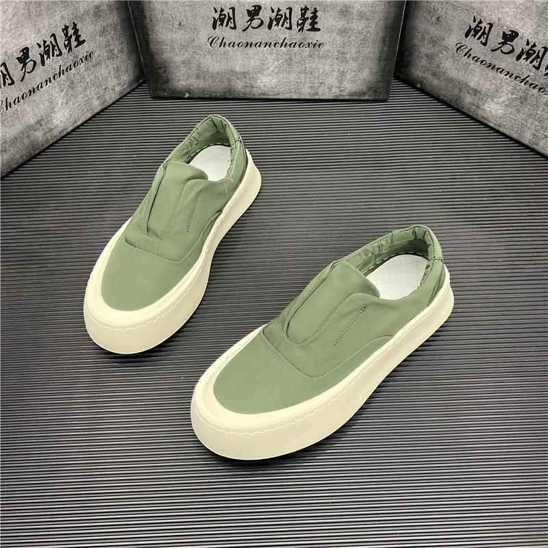 高货小众帆布男鞋夏季透气老北京布鞋运动休闲板鞋一脚蹬防滑防臭