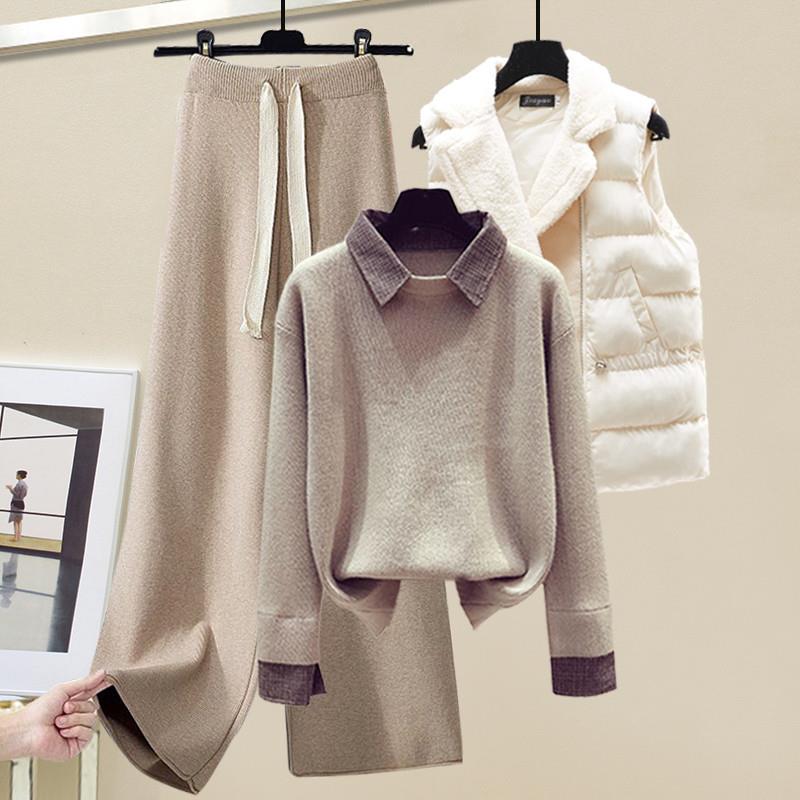 正品高货奶系穿搭套装秋冬