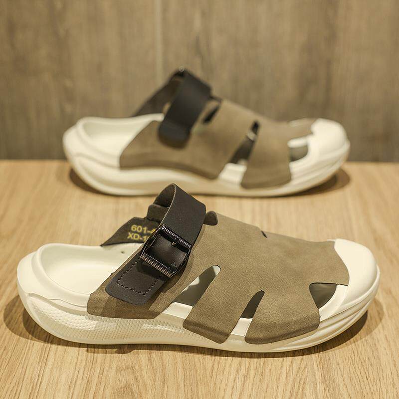 高货小众勃肯半拖鞋男夏季外穿防滑轻便透气懒人一脚蹬办公室男士