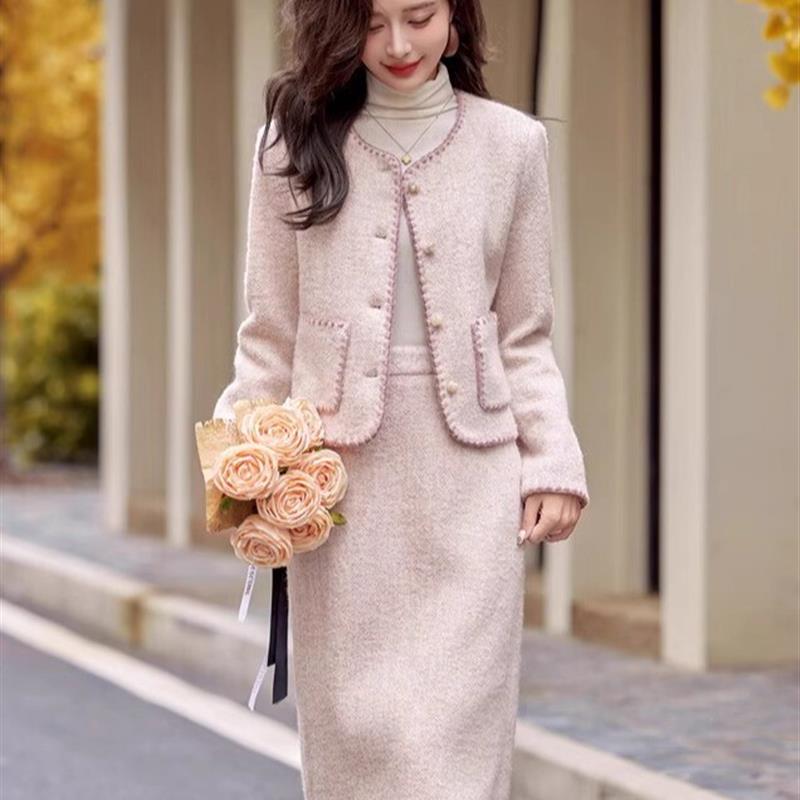 正品高货小香风羽绒服套装