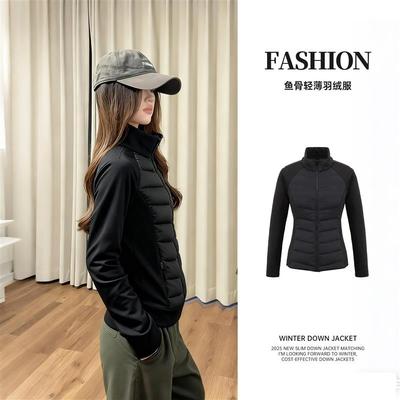 正品高货黑色排骨轻薄羽绒