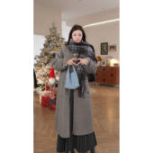 扎染冬季 2025年秋冬新款 韩系气质时尚 羊毛大衣82501