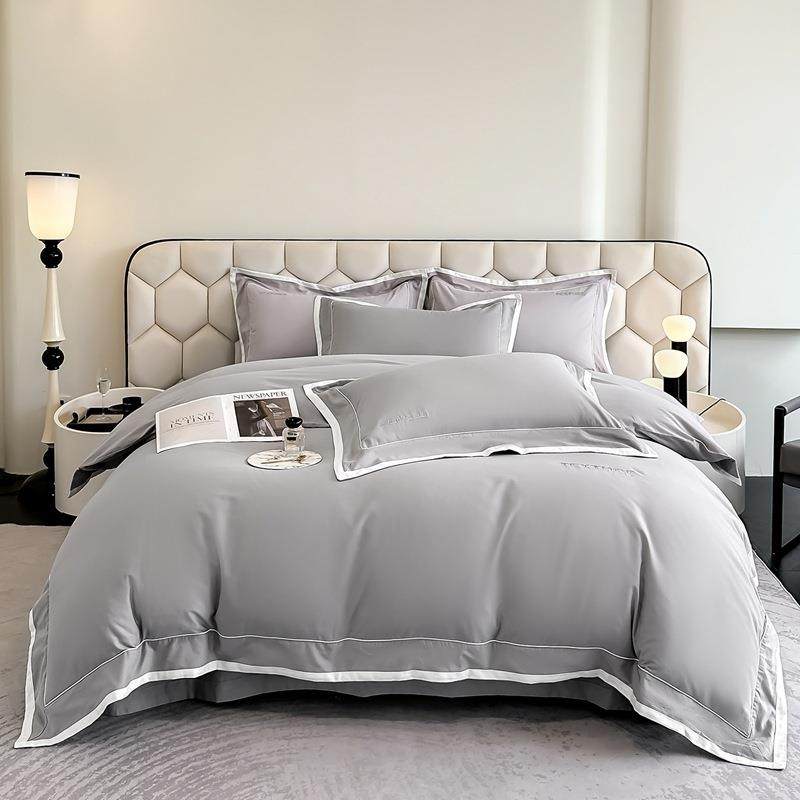 新款50s长绒棉纯棉四件套刺绣工艺款简约床单被套枕套床品四件套,3C数码配件,其它配件,淘宝优惠券,粉丝福利购,淘宝优惠卷