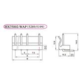7.5mm 5199 HX红星75002 6AW 2WAP 接插件5 5289弯针座