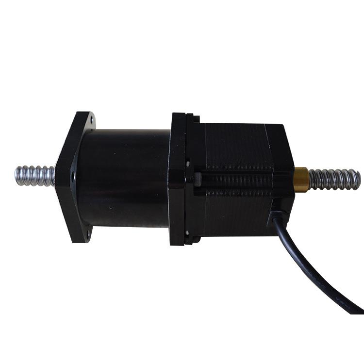 精密滚珠丝杆步进电机nema23/34贯通式直线电机双出轴静音马达