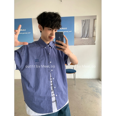 复古短袖衬衫miu系男女百搭上衣