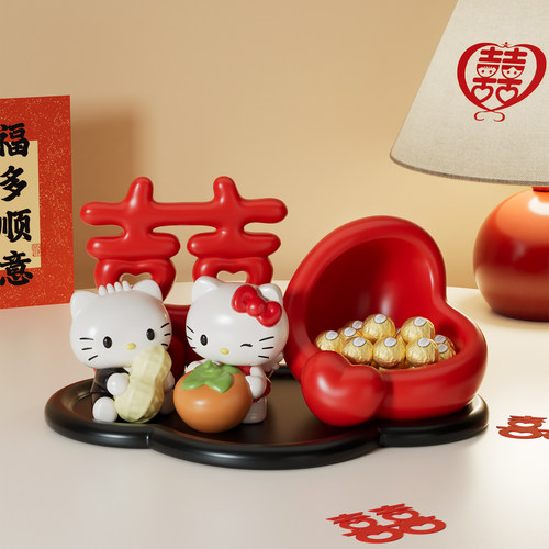 HelloKitty花生摆件婚庆礼物