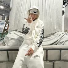 (TBHNP) theboyhasnopatience 曙光辉月星辉logo植绒拉链卫衣连帽