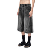 曙光辉月骑士腿甲珍珠七分牛仔裤 theboyhasnopatience TBHNP