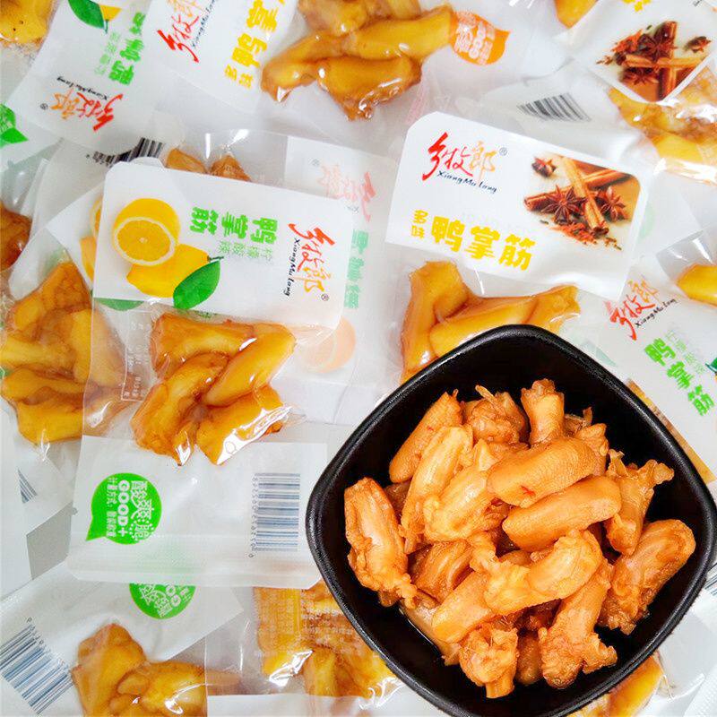 乡牧郎多味鸭掌筋酸辣柠檬鸭脚筋去骨鸭爪筋掌中宝网红小吃零食品
