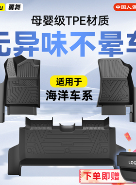 适用比亚迪海鸥海狮海豹05 06EV 07DMi专用TPE汽车脚垫全包围用品