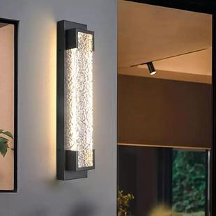 led防水防锈方形现代简约壁灯太阳能户外庭院灯露台太阳能照明灯