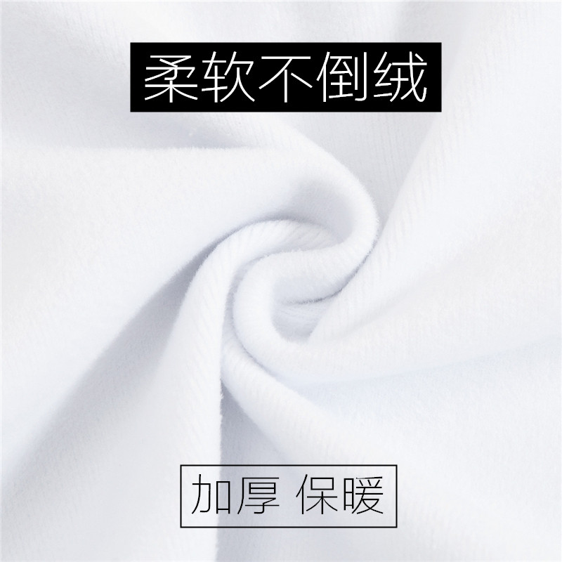 儿童白色t恤长袖男童女童翻领加绒加厚polo衫带领小学生校服冬季7