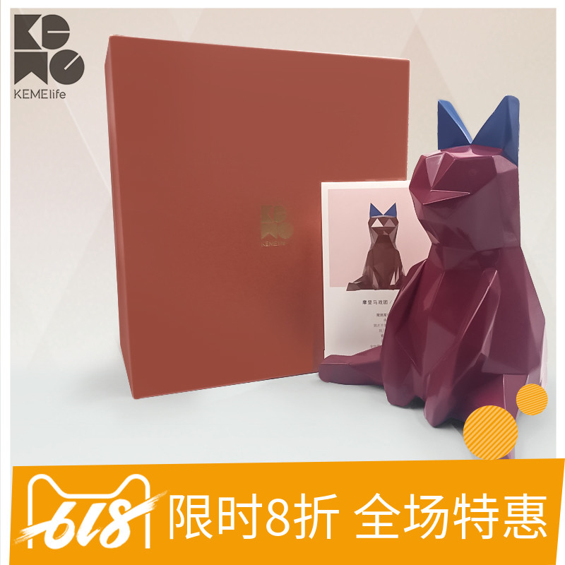 招财猫小鸡磕技创意简约艺术品开业节日礼品摆件招财软装饰品