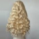 金色前蕾丝化纤大蕾丝高温丝假发金黄色欧美波浪卷发整顶假发60cm
