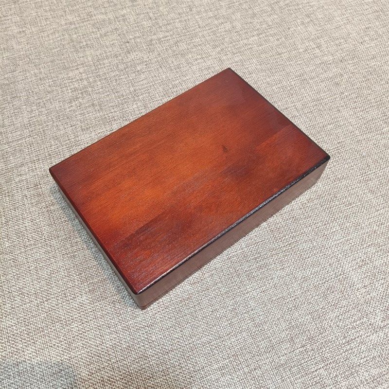 高山流水17.6x11.7x2.3cm歙砚黑龙潭砚台天然石头砚台木盒可磨墨