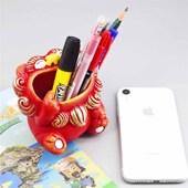 狮三百 创意国风文具笔筒学生送礼办公桌面文创狮子开运摆件 包邮