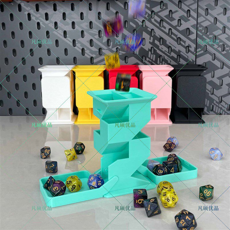 桌游骰子塔可折叠色子塔跑团便携式骰塔简约实用骰塔筛子塔3D打印图片