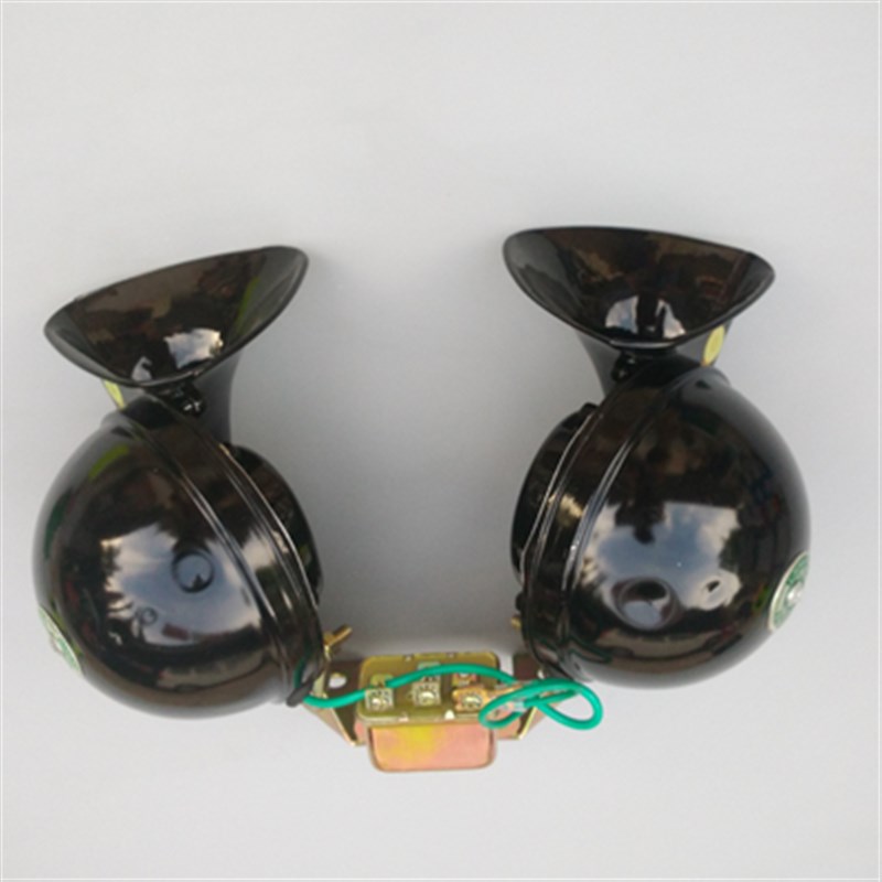 汽车货车双音大蜗牛喇叭24V带架继电器全金属蜗牛喇叭12V防水超响