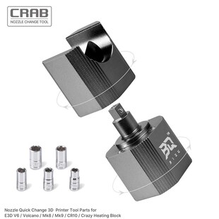 BIQU螃蟹3D打印机工具打印头喷嘴替换加热块拆卸多功能套筒更换