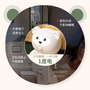 可爱插座转换器插头多功能带USB充电源插排插板家用小夜灯插线板