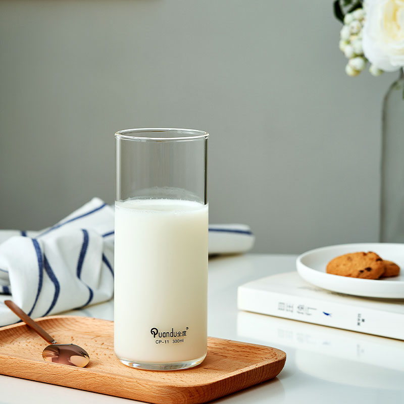 玻璃杯子可放微波炉加热无铅直筒适合家用早餐喝果汁牛奶水杯套装