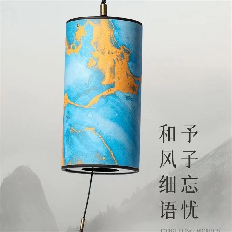 风铃颂钵疗愈9音竹筒和弦冥想瑜伽静心日式手摇彩色阳台挂饰铃铛