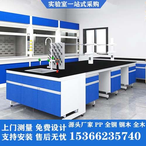 实验室钢木实验台工作台中央台操作边台通风柜台全钢实验桌试剂架